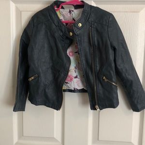 Toddler girl 5t faux leather jacket